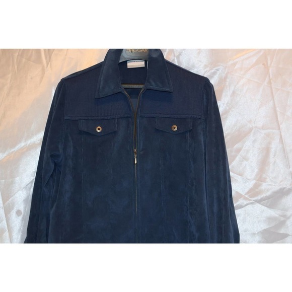 Alfred Dunner Women Size 10 Petite Jacket, Blue Corduroy - Picture 1 of 10